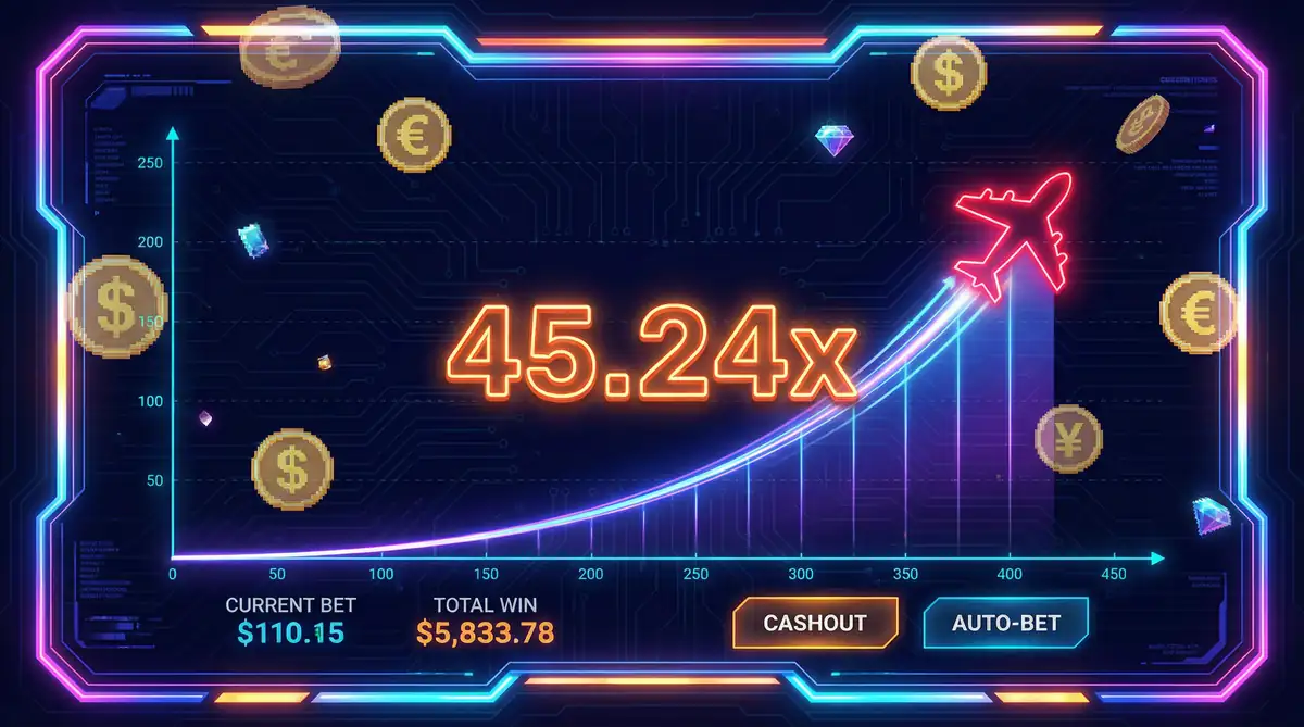 Interfaz del juego Aviator mostrando el avión y multiplicador